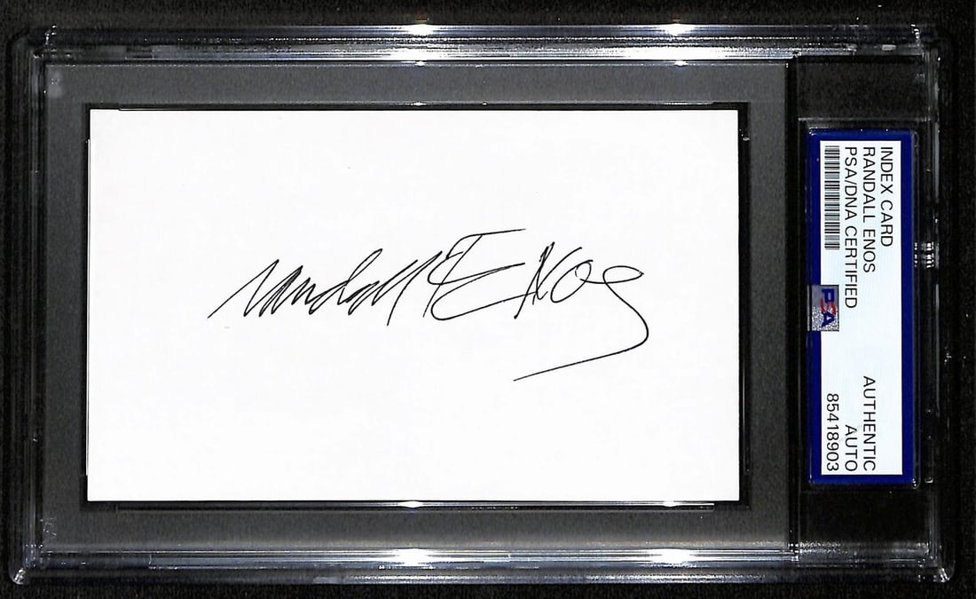 Autographed Political Cartoonist PSA Card Signed Index 193800 DNA RANDALL ENOS (1 of 2)