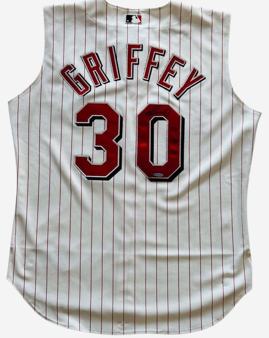 Russell Athletic Jersey UDA Ken Griffey Jr Autographed Cincinnati Reds: Russell Athletic Jersey UDA Ken Griffey Jr Autographed Cincinnati Reds Item Specifics: Brand: Upper Deck (UDA) Grade: BAG18985 Ken Griffey Jr Autographed Cincinnati Reds Russell Athletic Jersey