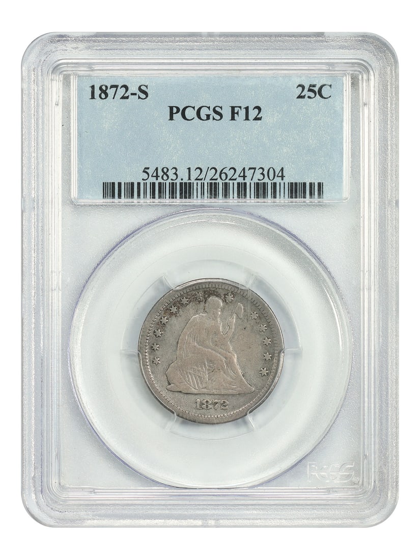 1872-S 25C PCGS Fine 12 - Liberty Seated Quarter (1 of 4)