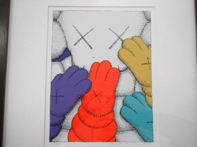 URGE Signed Hand Framed Limited Edition KAWS Silkscreen Print - 2