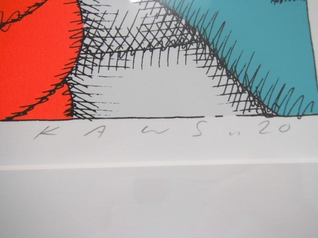 URGE Signed Hand Framed Limited Edition KAWS Silkscreen Print - 4