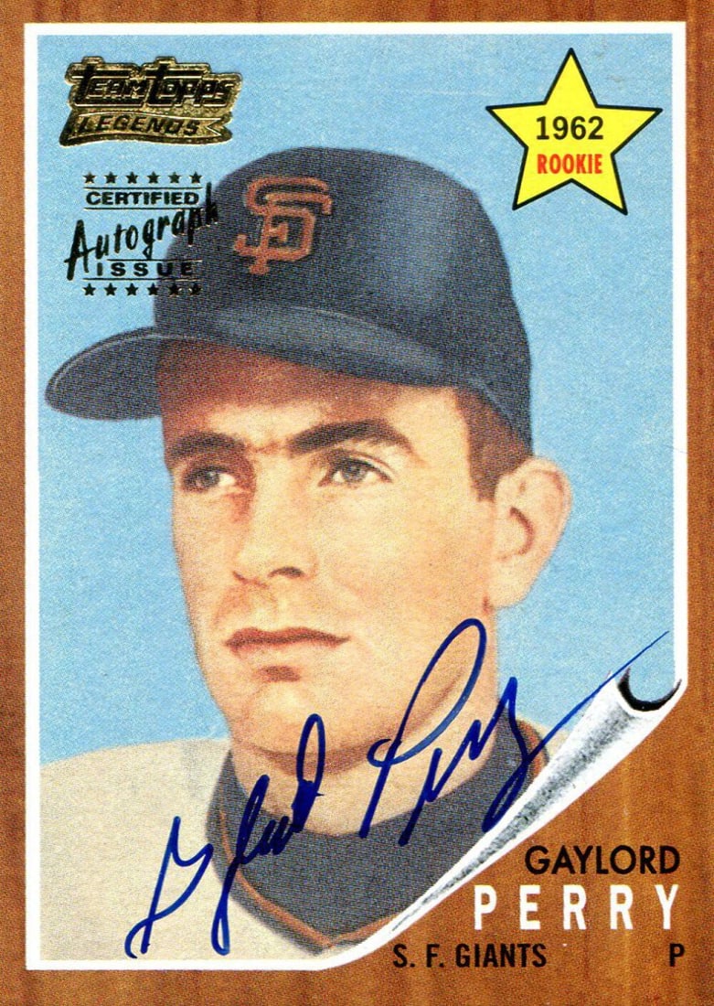 Perry Gaylord Autographed Card Topps: Perry Gaylord Autographed Card Topps Item Specifics: Gaylord Perry Autographed Topps Card Product Disclaimer: Not affiliated with any team or league. Signatures are unverified unless a certificate is
