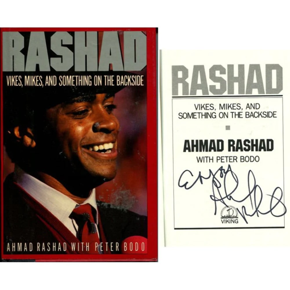 Autographed 'Rashad' By Ahmad: Autographed 'Rashad' By Ahmad Signed by Ahmad Rashad, the 'Rashad' book bears his signature on its cover. This unique item features an autograph from a notable figure in sports and entertainment. The 