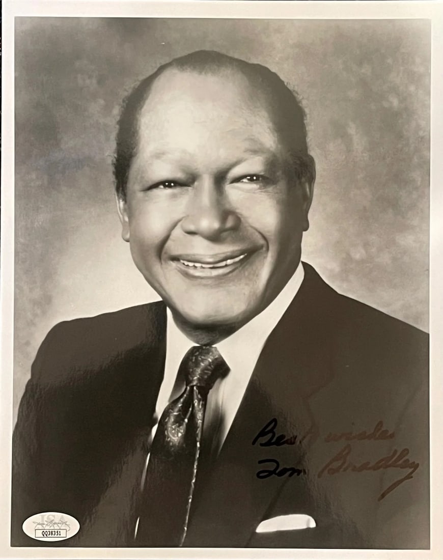 Autographed by Tom Bradley Photo 8x10 JSA (1 of 1)