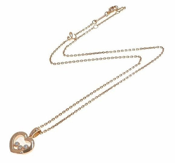 Chopard Happy Diamond Icon Heart 18k Rose Gold Necklace Pendant 3P Moving (1 of 6)