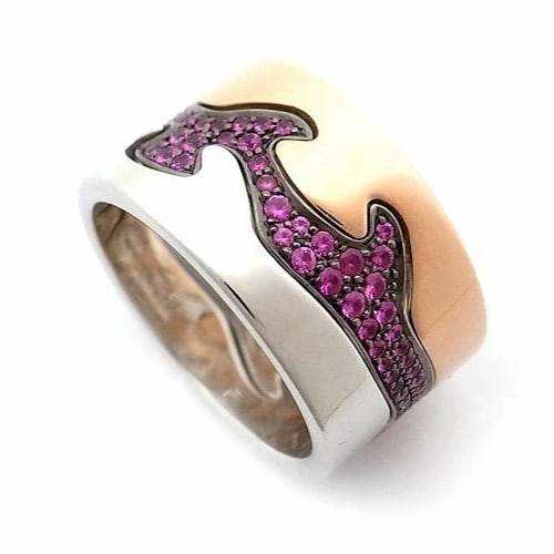Georg Jensen Pink Sapphire Fusion Ring US6.5-7 in Rare: Georg Jensen Pink Sapphire Fusion Ring US6.5-7 in Rare Item Specifics: Brand: Georg Jensen Ring Size: 6.5-7 Type: Ring Metal Purity: 18K Color: Rose Gold White Gold Base Metal: Rose Gold White Gold