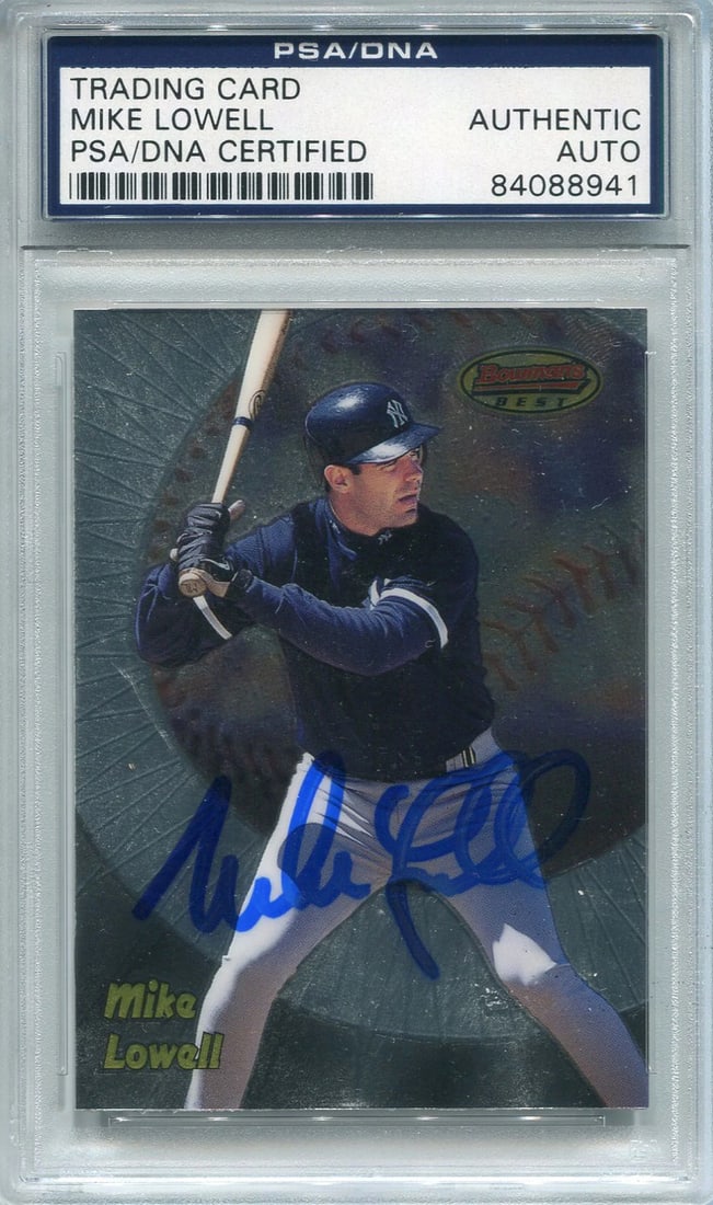 Mike Lowell Autographed 1998 Bowman Best Rookie Card (PSA/ DNA) (1 of 1)