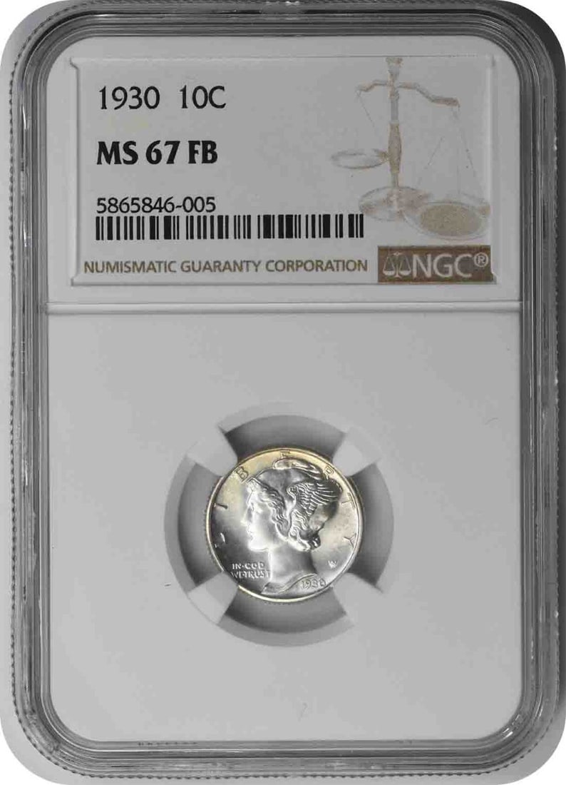1930 Mercury Silver Dime MS67FB NGC (1 of 3)