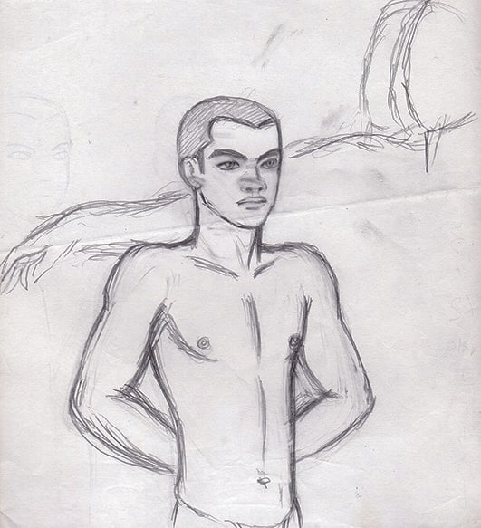 Rune Naito Original Pencil Drawing Male Portrait Nude Crew Cut Art: Rune Naito Original Pencil Drawing Male Portrait Nude Crew Cut Art Item Specifics: Artist: Rune Naito Subject: Male Portrait / Nude Material: Pencil on Paper Style: Japanese Size: 23.5 x 21 cm