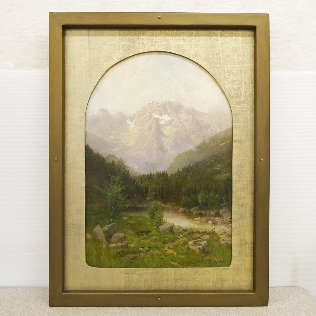 Oil Painting Alpine Landscape Signed By Wladimir Jettel: Oil Painting Alpine Landscape Signed By Wladimir Jettel Item Specifics: Unit Of Sale: Single Piece Artist: Wladimir Jettel (1845-1897) Signed By: Wladimir Jettel (1845-1897) Size: Large Signed: Yes