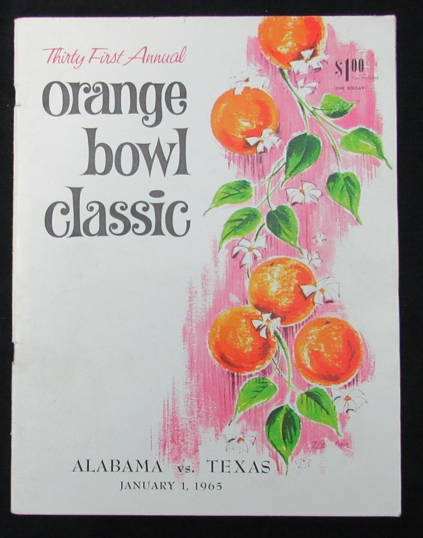 January 1 1965 Sugar Bowl Alabama vs Texas NCAA Football Game Program 194663: January 1 1965 Sugar Bowl Alabama vs Texas NCAA Football Game Program 194663 Original January 1, 1965 Sugar Bowl program from the historic Alabama vs Texas NCAA Football game. This vintage program