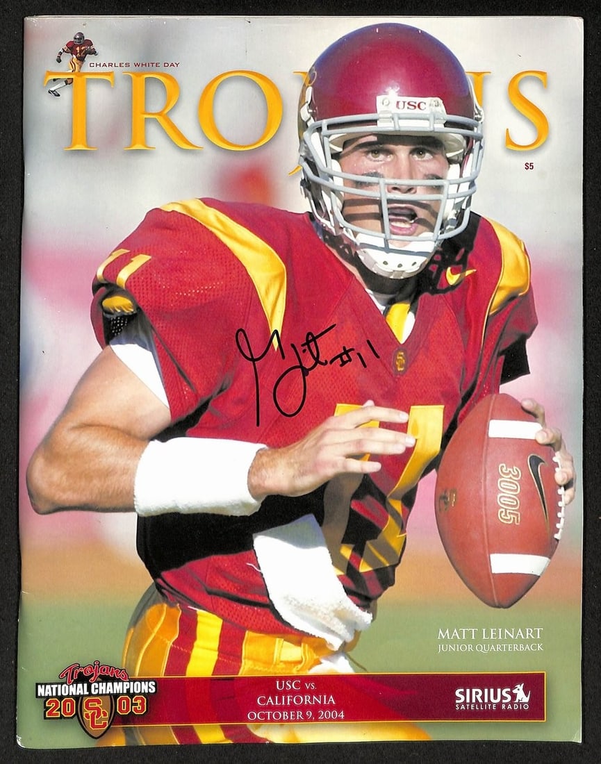 Heisman Signed Matt Leinart Autographed 2004 College Football USC Program (1 of 3)