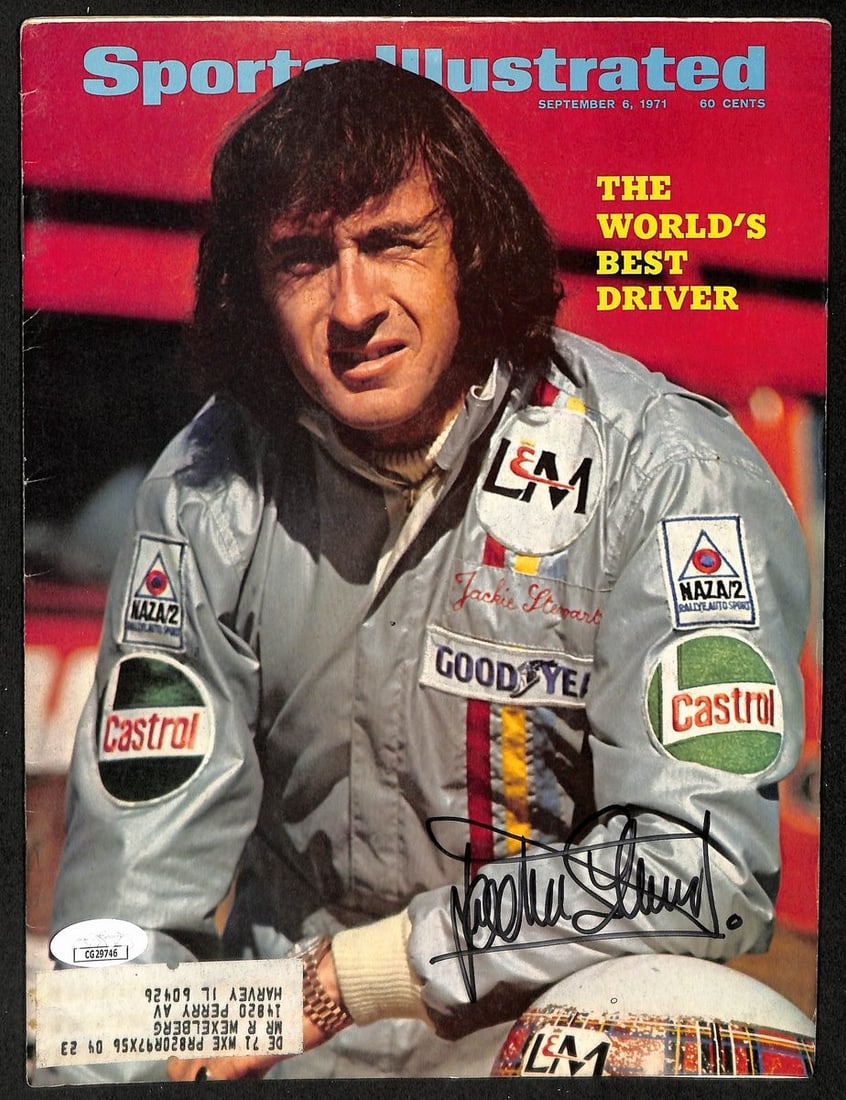 Jackie Stewart Signed/ Auto 9/ 6/ 1971 Sports Illustrated Magazine JSA 198013 (1 of 2)