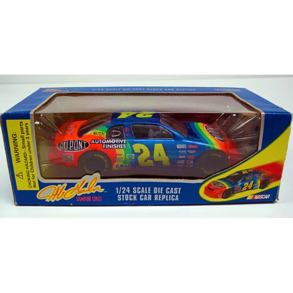 Stock Car Scale Monte Carlo 24 Jeff Gordon Unsigned: Stock Car Scale Monte Carlo 24 Jeff Gordon Unsigned Jeff Gordon's 1/24 scale die cast stock car is a detailed replica, accurately capturing the iconic Monte Carlo model. The item bears a signature