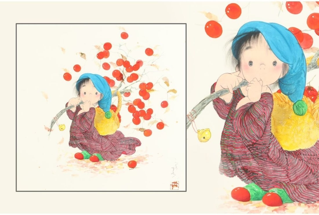 Kiyoshi Nakajima oil painting autographed antique child apples tree japanese: Kiyoshi Nakajima oil painting autographed antique child apples tree japanese Item Specifics: Primary Material: Paper Color: Multi-Color Original/Reproduction: Antique Original Region Of Origin: Japan 