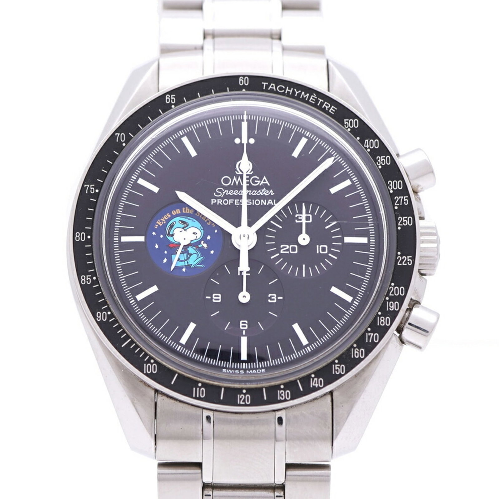 Omega Wristwatch: Omega Wristwatch Stainless steel case and band provide a durable foundation for this Omega wristwatch, with a 40mm diameter and 16.5cm length suitable for wrists up to 6.49 inches in circumference. Th