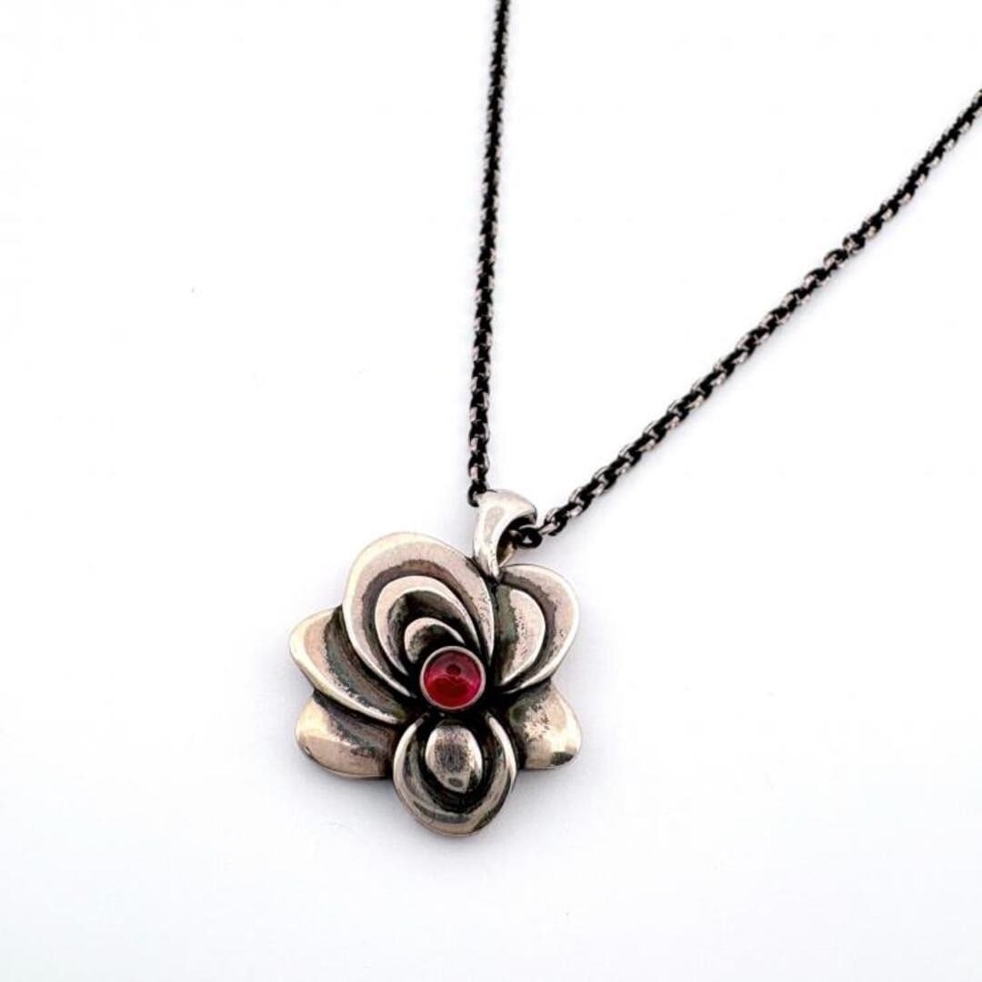 Georg Jensen No.263 Sterling Silver Garnet Necklace Pendant Sterling Silver (1 of 5)