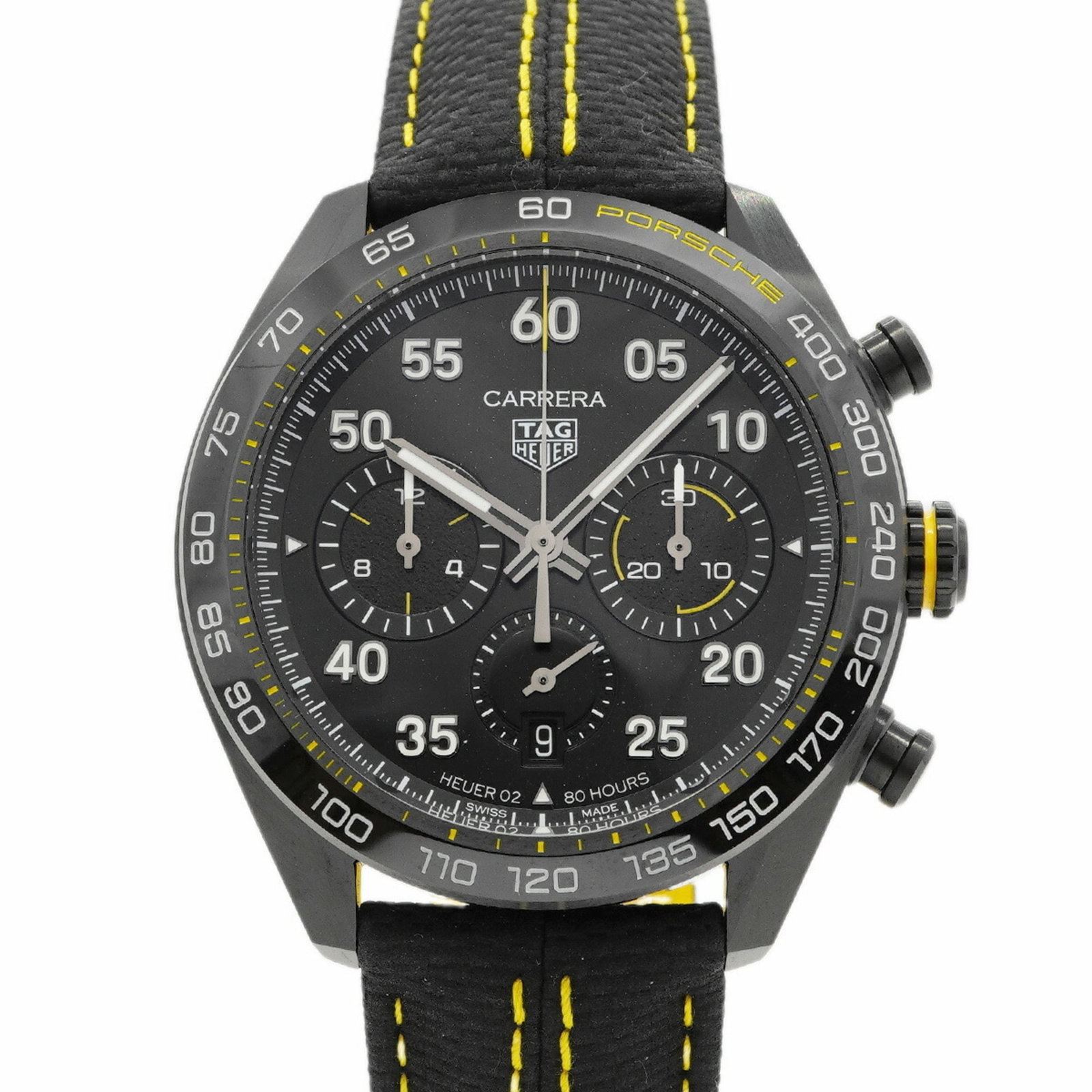 Tag Heuer Wristwatch: Tag Heuer Wristwatch Tag Heuer Wristwatch - A Timeless Classic. This black leather-strapped watch boasts a sleek case diameter of 43.9mm, making it suitable for wrists up to 21cm in size. With its dur