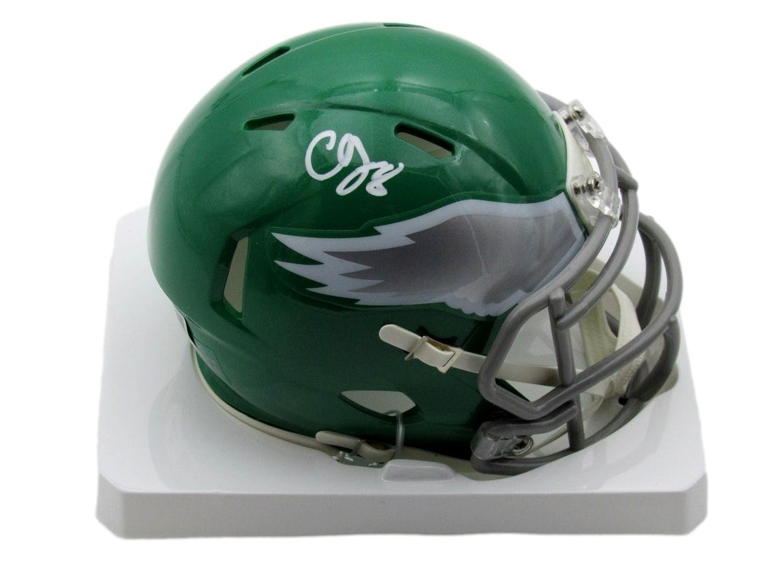 C.J. Gardner-Johnson Signed/ Auto Kelly-Green Mini Helmet Eagles Beckett 192762 (1 of 3)
