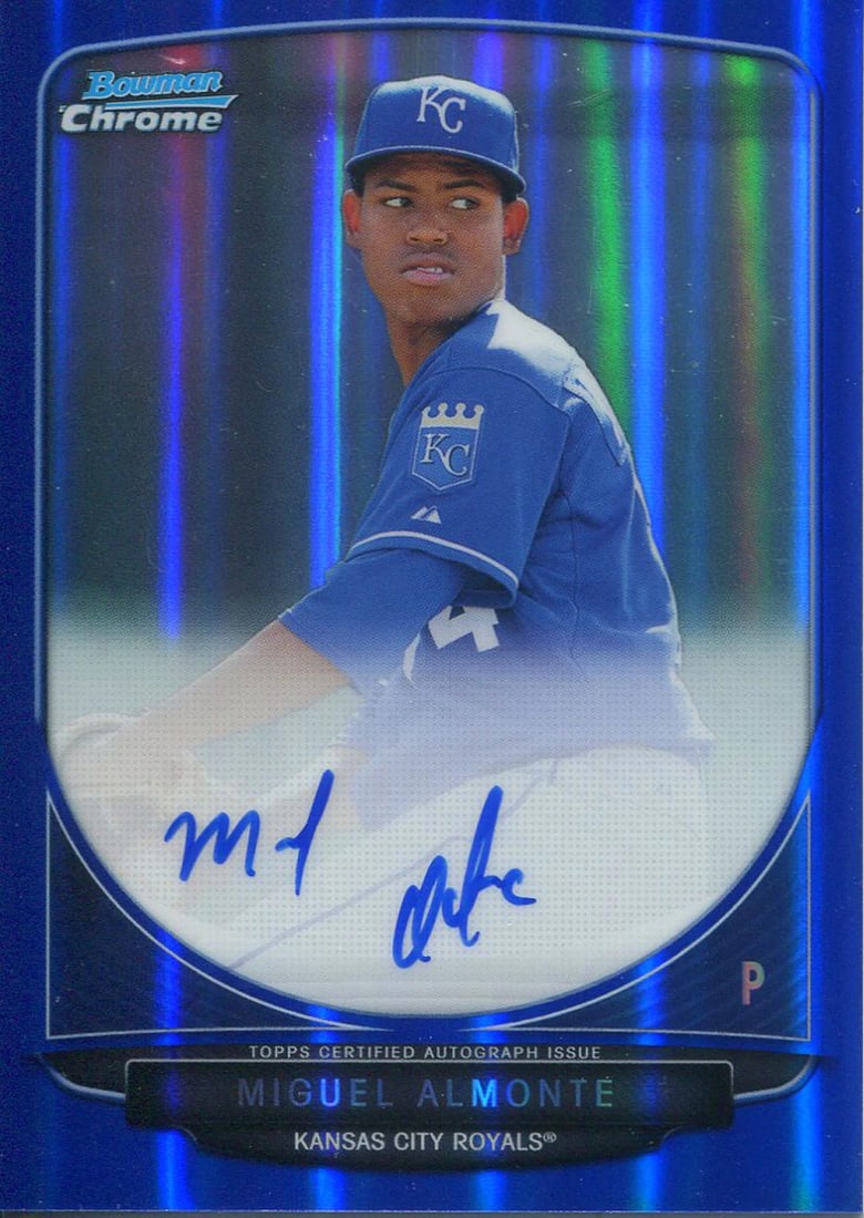 Miguel Almonte Autographed 2013 Bowman Chrome Refractor Card (1 of 1)