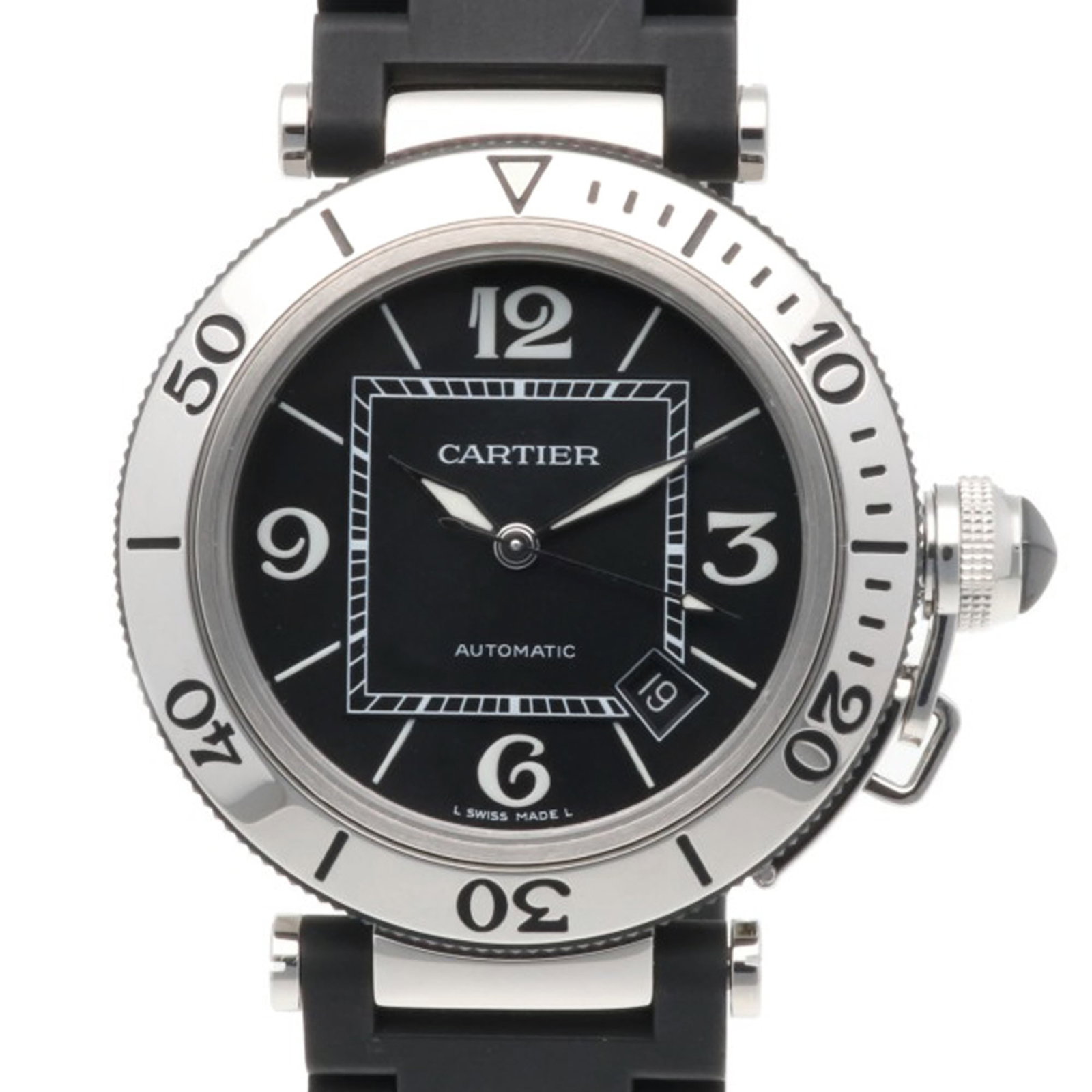 Cartier Wristwatch: Cartier Wristwatch Stainless steel case and band, a classic Cartier wristwatch with a 40.5mm diameter, suitable for wrists up to 20cm in length. The watch bears some scratches and dirt, but remains in