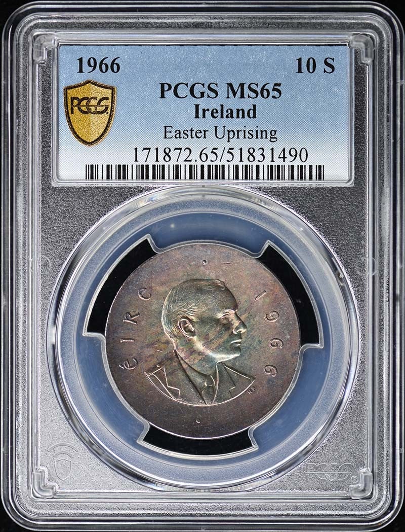 1966 10 S Silver Easter Uprising World Coins Ireland PCGS MS65 (1 of 3)
