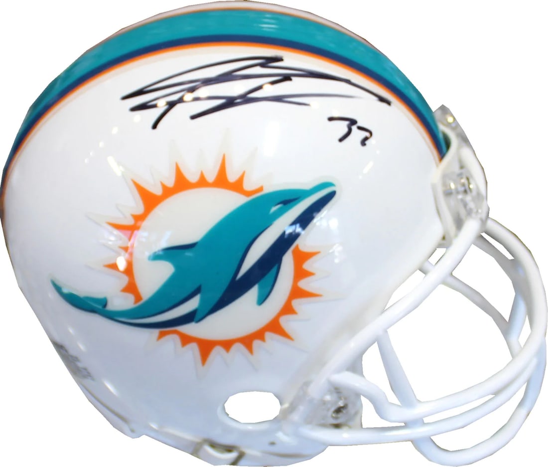 Kenyan Drake Autographed Dolphins Mini Helmet (JSA) (1 of 1)