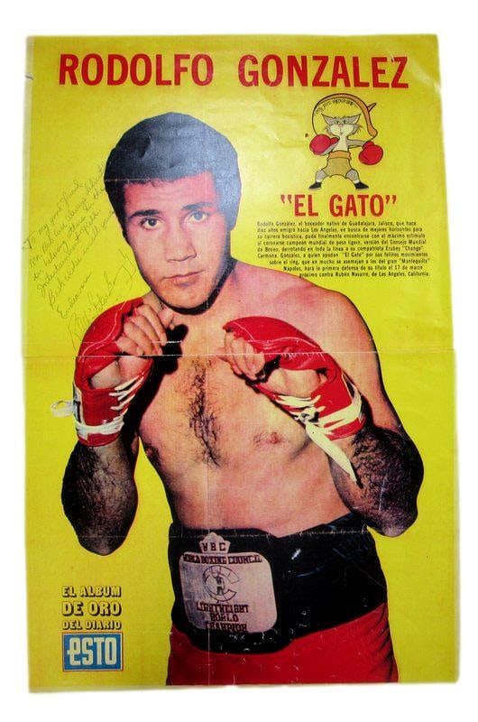 Rodolpho Gonzalez Mexico WBC Lightweight Champion 14x22 Boxing Poster: Rodolpho Gonzalez Mexico WBC Lightweight Champion 14x22 Boxing Poster Original 14x22 Mexico WBC Lightweight Champion Boxing Poster Featuring Rodolpho Gonzalez. This iconic poster showcases the champio
