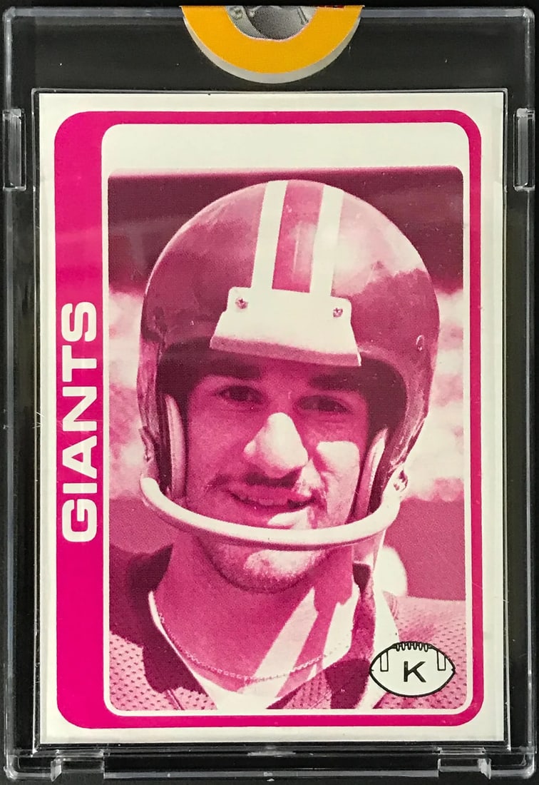 New York Giants Joe Danelo 1978 Topps Football Proof Card (1 of 3)