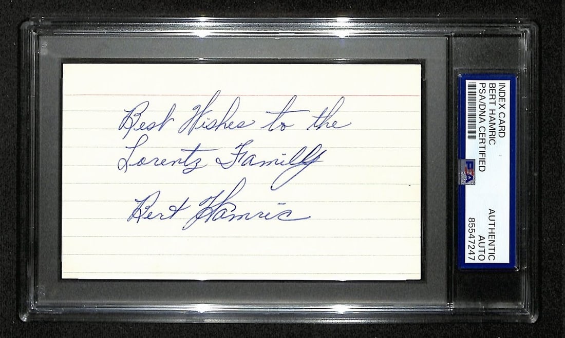 Bert Hamric Signed/ Inscribed 3x5 Index Card Brooklyn Dodgers PSA/ DNA 199305: Bert Hamric Signed/ Inscribed 3x5 Index Card Brooklyn Dodgers PSA/ DNA 199305 Item Specifics: Original/Reprint: Original Product: Index Card Sport: Baseball Product Disclaimer: Not affiliated with