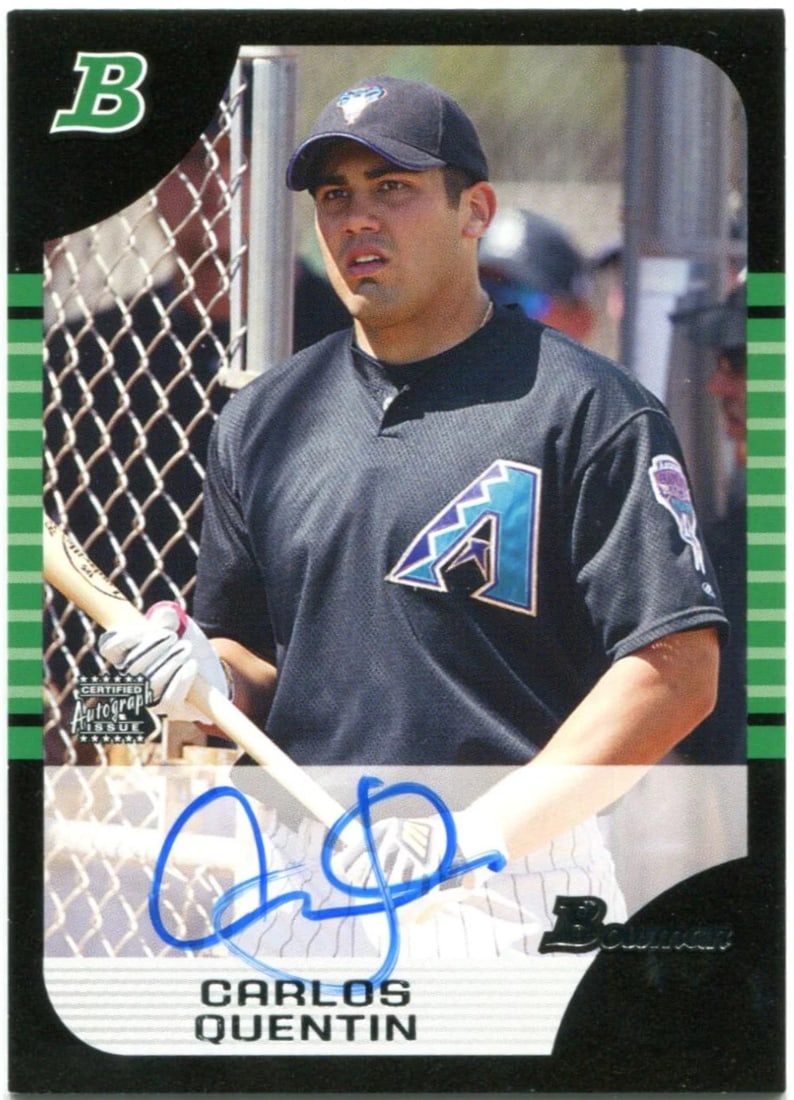 Carlos Quentin Auto Bowman 2005: Carlos Quentin Auto Bowman 2005 Item Specifics: Bowman 2005 Carlos Quentin Auto Product Disclaimer: All collectibles are sold as-is; any grading given reflects opinion, not a guarantee. For