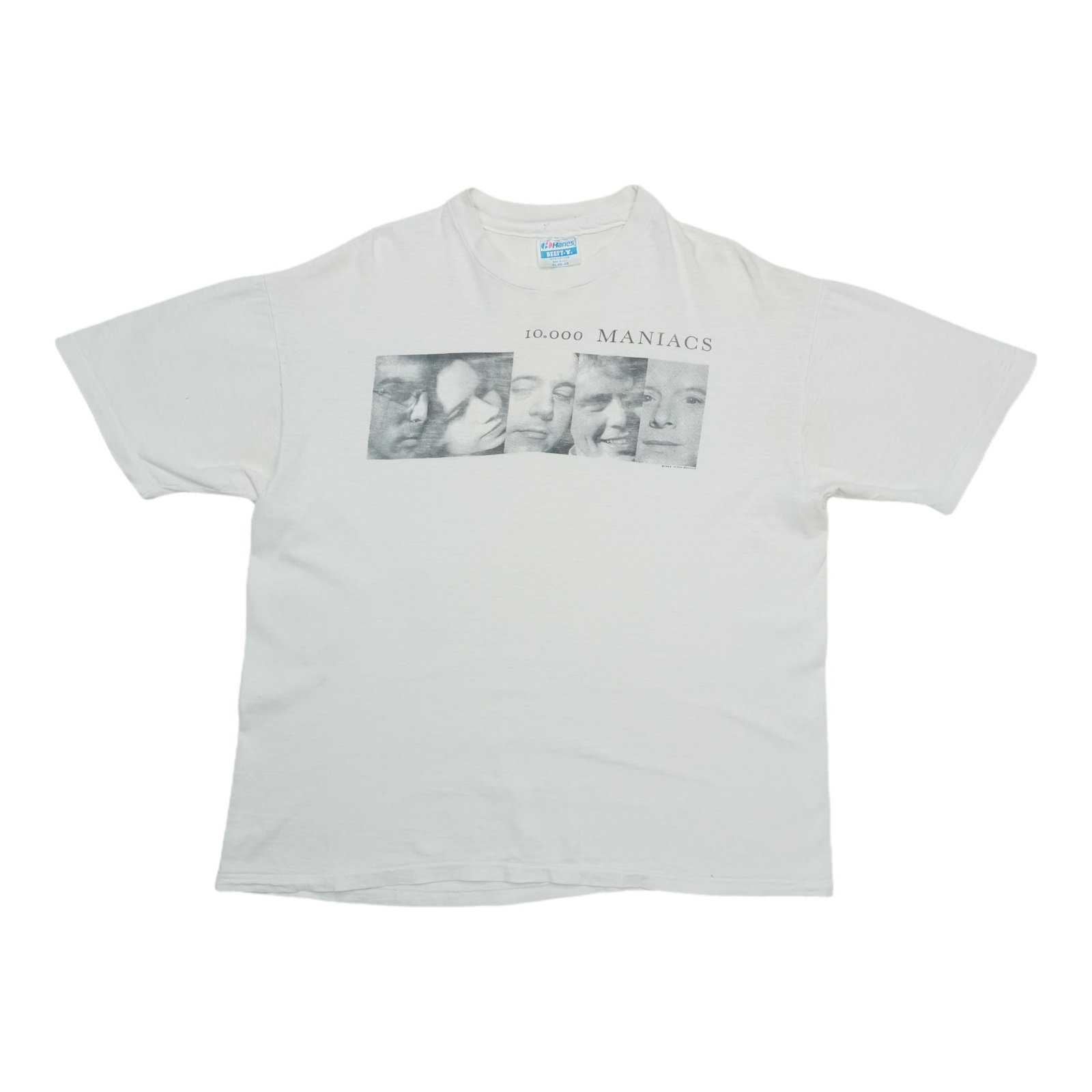 1990s 10, 000 Maniacs Shirt: 1990s 10, 000 Maniacs Shirt Extra Large Vintage 10,000 Maniacs Shirt. This authentic 1990s shirt features a classic design with a white color and measures 22 inches pit to pit and 26.5 inches collar