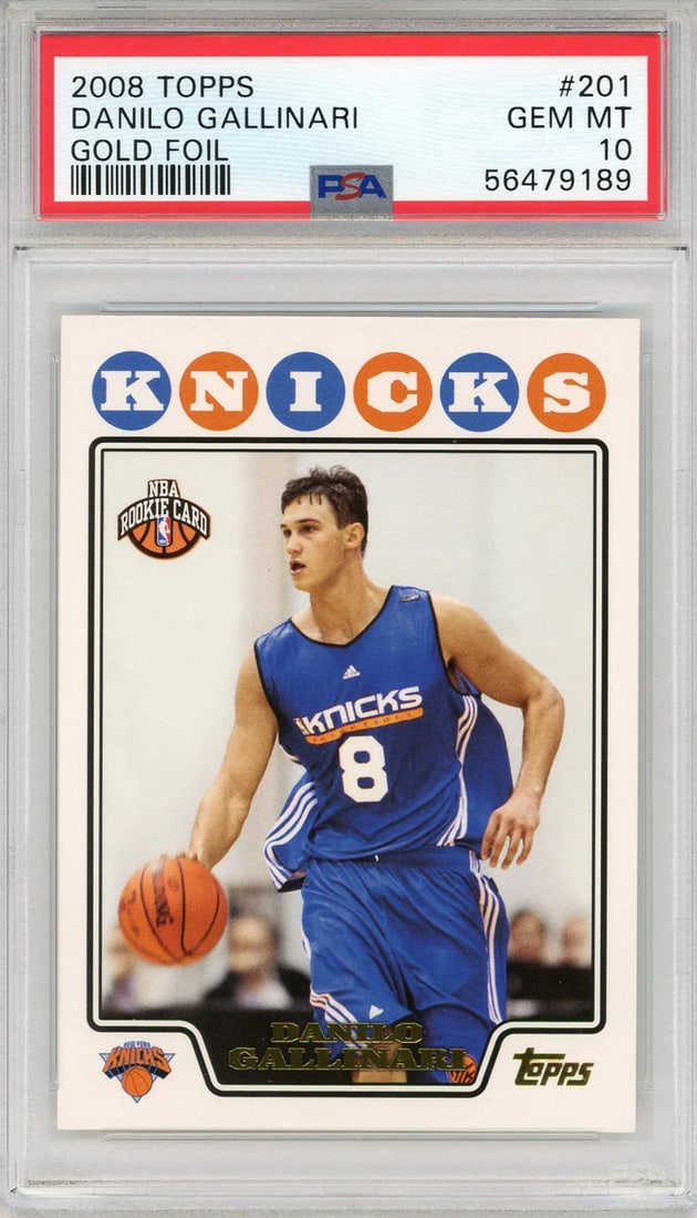 Danilo Gallinari 2008 Topps Gold Foil Rookie Card #201 (PSA) (1 of 2)