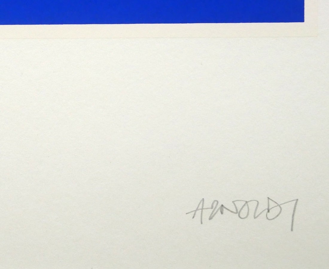 Per Arnoldi Composition Lithograph Signed ED 6/ 10 Framed authentic print - 4