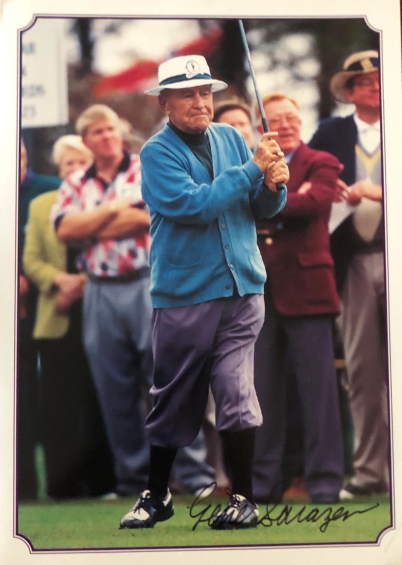 Gene Sarazen Autographed 4x5 Postcard (JSA) (1 of 2)
