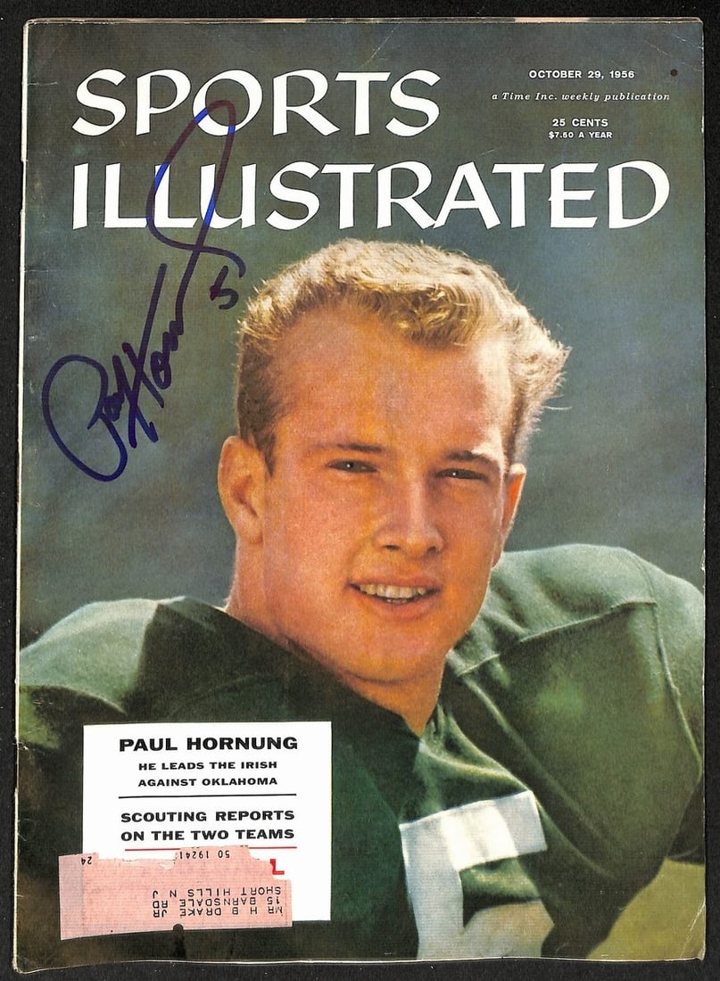 Paul Hornung HOF Signed/ Auto 1956 Sports Illustrated Magazine PSA/ DNA 205902 (1 of 2)