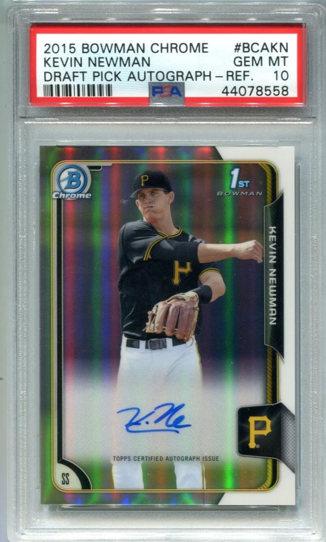 Kevin Newman 2015 Bowman Chrome Draft Picks Auto #BCAKN (PSA 10) (1 of 2)