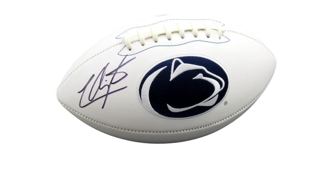 LaVar Arrington Signed/ Autographed White Penn State Logo Football JSA 190818: LaVar Arrington Signed/ Autographed White Penn State Logo Football JSA 190818 Authentic LaVar Arrington signed white Penn State logo football, verified by the James Spence Authentication (JSA) company
