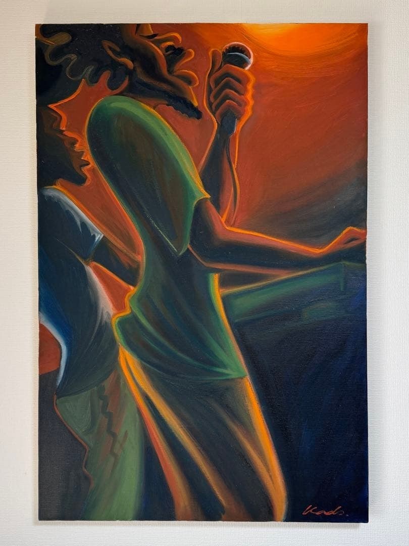 Kads Miida Dee Jays Original Painting DJ Reggae Music Art Large Canvas Signed: Kads Miida Dee Jays Original Painting DJ Reggae Music Art Large Canvas Signed Item Specifics: Unit Of Sale: Single Piece Artist: Kads Miida Signed By: Kads Miida Size: Large Signed: Yes Material: Canv