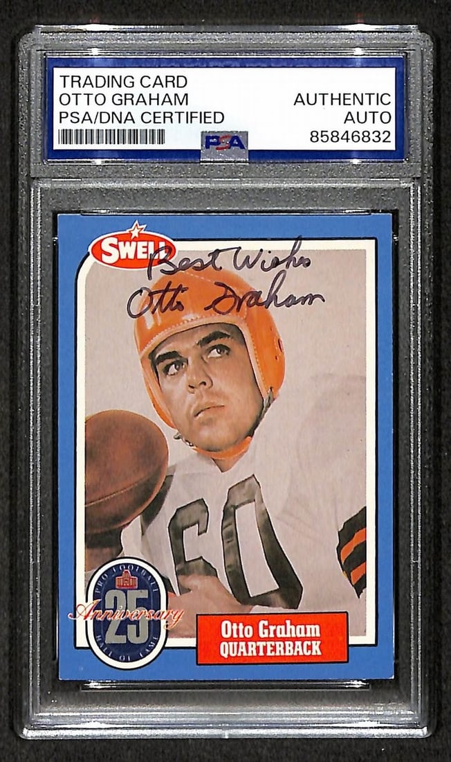 Graham Otto 1988 Browns HOF Swell Signed Card Autographed PSA DNA (1 of 1)