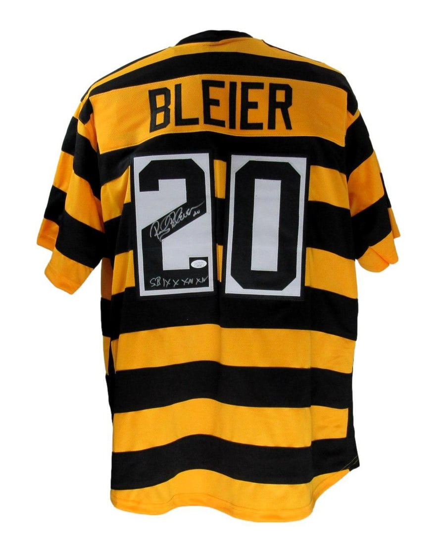 Rocky Bleier Autographed/ Inscribed Striped Custom Football Jersey Steelers JSA: Rocky Bleier Autographed/ Inscribed Striped Custom Football Jersey Steelers JSA Item Specifics: Sport: Football Product: Jersey Original/Reprint: Original Team: Pittsburgh Steelers Autograph