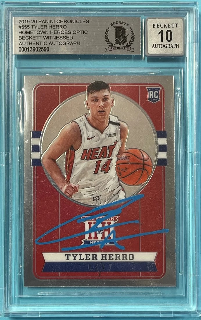 Tyler Herro 2019-20 Panini Hometown Heroes Optic Authentic Beckett 10 Autograph: Tyler Herro 2019-20 Panini Hometown Heroes Optic Authentic Beckett 10 Autograph Item Specifics: Brand: Beckett Tyler Herro 2019-20 Panini Chronicles Hometown Heroes Optic Authentic Beckett 10