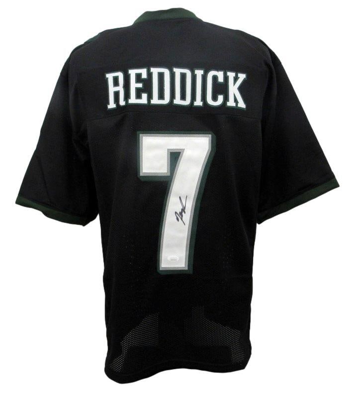 Haason Reddick Autographed Custom Football Jersey JSA 180341: Haason Reddick Autographed Custom Football Jersey JSA 180341 Haason Reddick's signature adorns this custom Philadelphia Eagles football jersey, bearing the JSA authentication mark for added