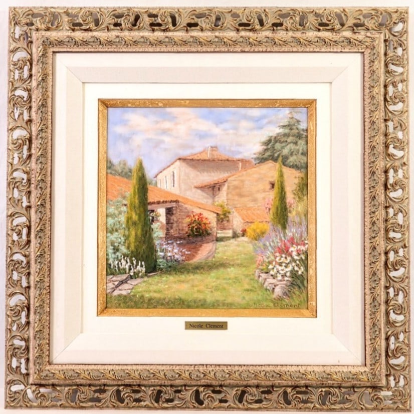 Nicole Clment Original Pastel "Jardin ensoleill" (Sunny Garden) Signed 1999 (1 of 10)