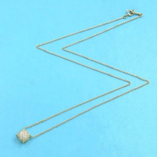 Tiffany & Co. Sugar Stack Pave Diamond 18k Yellow Gold Necklace Pendant with Box (1 of 7)