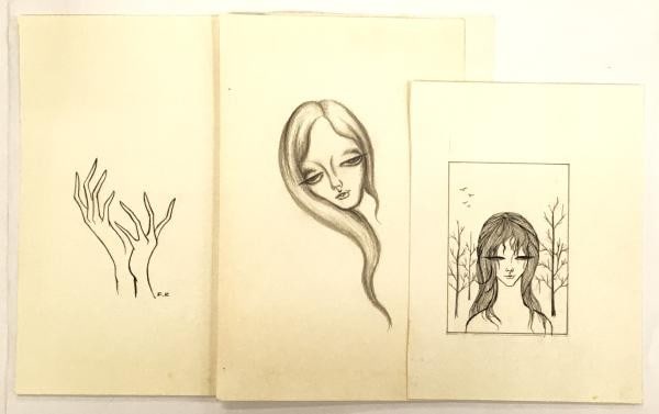 Donge Kobayashi Original Sketches 3pc Set Signed Ugetsu Monogatari Japanese Art: Donge Kobayashi Original Sketches 3pc Set Signed Ugetsu Monogatari Japanese Art Item Specifics: Artist: Donge Kobayashi Subject: Women Surrealism Ugetsu Monogatari Material: Paper Pencil Pen Style: Ja