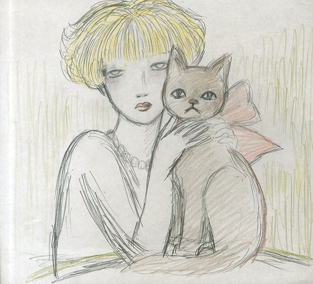 Rune Naito Original Pencil Drawing Blonde Woman Holding a Cat Sketch Art: Rune Naito Original Pencil Drawing Blonde Woman Holding a Cat Sketch Art Item Specifics: Artist: Rune Naito Subject: Woman holding a cat Material: Pencil and colored pencil on paper Style: Japanese Pr