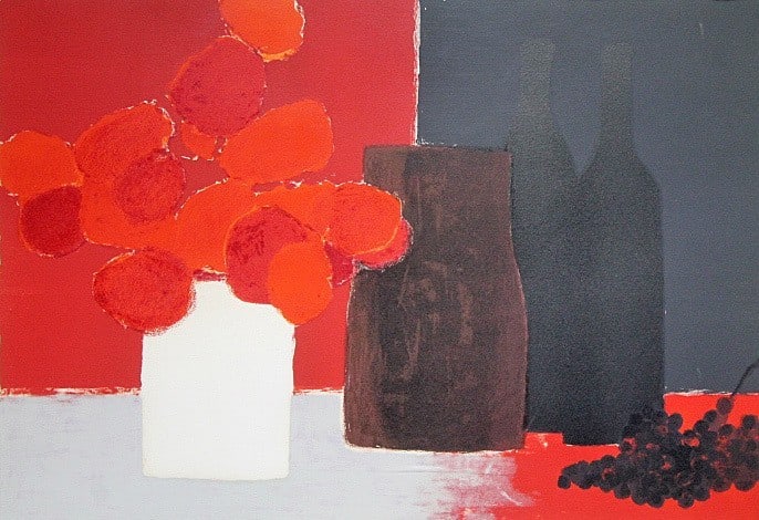 Authentic Still Life Framed by Bernard Cathelin Lithograph Signed ED 42 (1 of 8)