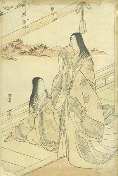 Torii Kiyonaga Ukiyo e Woodblock Print Sei Shonagon Edo Period Original (1 of 2)
