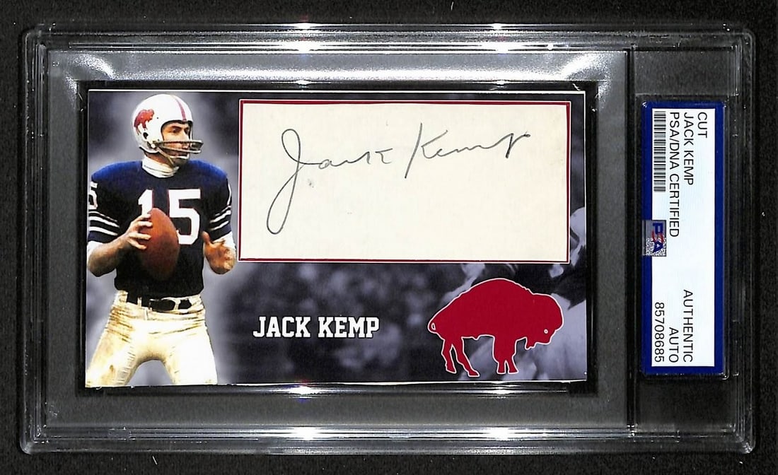 Cut 3x5 Autographed Custom Jack Kemp Signed Card PSA DNA Bills BA203701: Cut 3x5 Autographed Custom Jack Kemp Signed Card PSA DNA Bills BA203701 Item Specifics: Original/Reprint: Original Product: Card Sport: Football Product Disclaimer: Not affiliated with any team or
